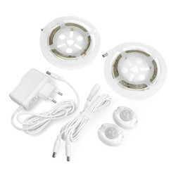 Zestaw 2 pasków LED z czujnikiem ruchu i zmierzchu - 120cm z zasilaczem