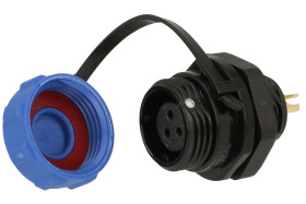 Gniazdo; SP1112/S3-C-FO; 3 tory; lutowany; 1,0mm2; 4-6,5mm; SP11; na panel; IP68; 3A; 125V; Weipu; RoHS; SP1112/S3-C