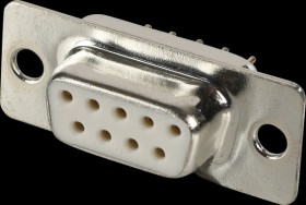 106-09-2-3-0 D-SUB socket, 9-pin, stamped contacts, gold plated