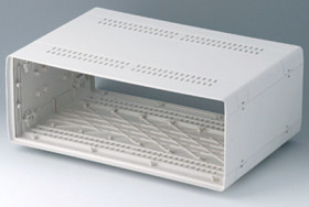 19 inch enclosure, 63 HP, (W x H x D) 367 x 143 x 250 mm, ABS, gray white, A0236270