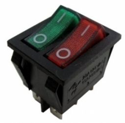 Przełącznik kołyskowy podwójny czerwony+zielony