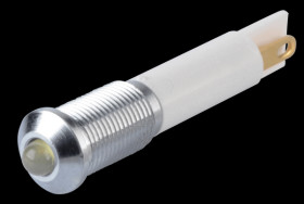 Q6P1CXXW24E Indicator LED, 24 V DC, 6 mm, FASTON, white/BrC