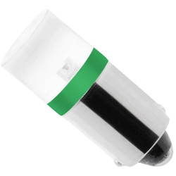 LED lamp, BA9s, 0.5 W, 28 V (DC), 28 V (AC), 90 °, dull, green, 70113813