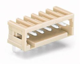 Pin header, 7 pole, pitch 3.5 mm, angled, light gray, 734-167