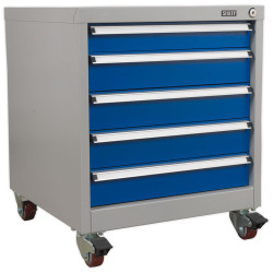 Sealey API5657A Mobile Industrial Cabinet 5 Drawer
