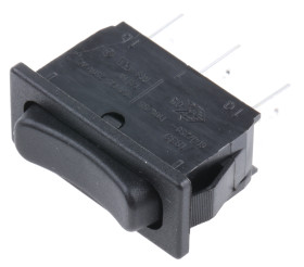 Przełącznik kołyskowy (Wł.)-wył.-(wł.) Nie 6 A SPDT Czarny IP40 Marquardt