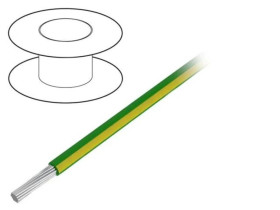 3075-GY005 Przewód na rolce 30,5m linka Cu 18AWG PVC zielono-żółty 600V
