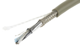 Kabel do transmisji danych 1 -parowy 0,23 mm² 2 -rdzeniowy Ekranowany 24 AWG AWG PVC 300 V