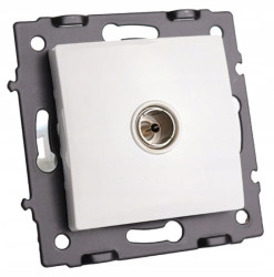 Gniazdo telewizyjne antenowe TV białe - Argo 9027