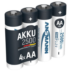 Ansmann 5035442 MaxE&#x2B; Rechargeable AA Batteries 2500mAh 4 Pack