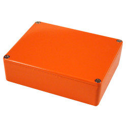 Hammond 1590XXOR Aluminium &#x27;Stomp Box&#x27; Enclosure Orange (145 x 121 x 39mm)
