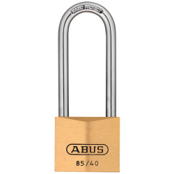 ABUS 35434 85/40mm Brass Padlock 63mm Long Shackle Carded