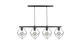 Lampa Wisząca Nowoczesna 4Xe27 Arnica Black Long