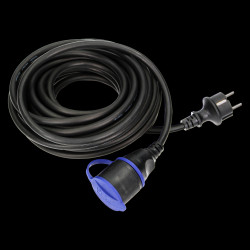 Przedłużacz warsztatowy bryzgoszczelny kabel olejoodporny 230VAC/16A 10 m Schuko OR-AE-13169(GS)/10M