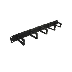 Organizer Kabli 1U 5 Uchwytów metal, Szczotkowy