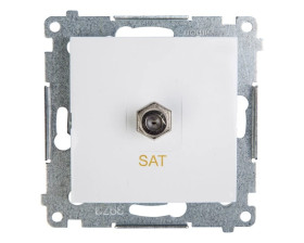 Simon 54 Gniazdo antenowe pojedyncze SAT białe DASF1.01/11