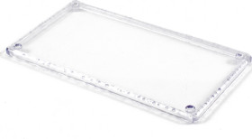 Cover, PC, (L x W x H) 150 x 80 x 6 mm, natural, for series 1591D, 1591DC