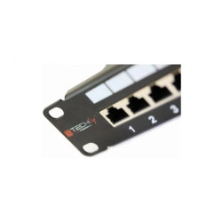 Patch panel STP Cat6a 24 porty, 1U, czarny