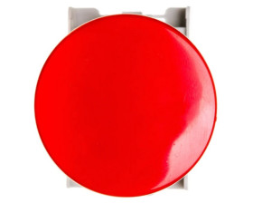 Przycisk grzybkowy czerwony 1Z 1R pierścień niklowany SP22-DC-11.