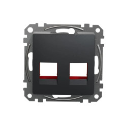 Płytka centralna KRONE kat. 5e/6 UTP, czarny antracyt, Sedna Design i Elements SDD114441C