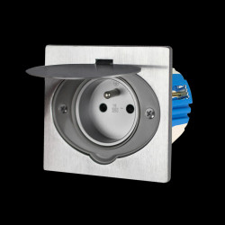 Hermetyczne gniazdo elektryczne IP55 stal nierdzewna z wiatroszczelną puszką montażową OR-AE-1397MB