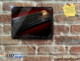 Dark Looking Rustic Sinclair ZX Spectrum +2 - Metal Sign