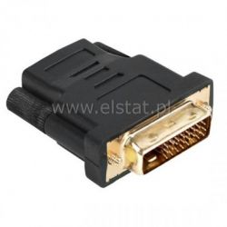 Gniazdo HDMI Wtyk DVI 18+1 złote