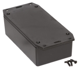 Obudowa Tworzywo ABS odporne na ogień szerokość zew. 66 mm długość zew. 119 mm wys. zew. 36 mm Hammond IP54 Czarny