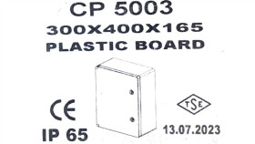 Rozdzielnica Hermetyczna Ip65 Z Płytą Montażową Cp5003