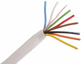 Wielożyłowy kabel do zabezpieczeń Nieekranowany, dł. 100m, 1 A na żyłę, 50 V, 8-żyłowy, Ø 4.35mm, izolacja: Polichlorek