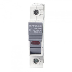 Podstawa bezpiecznikowa 1P 32A DC 10x38 + LED APV-SPB-1P-LED