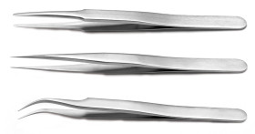 Zestaw pęset RS PRO Stal nierdzewna elementy 3