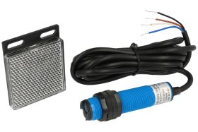 Czujnik; fotoelektryczny; G18-3B2PC; PNP; NO/NC; refleksyjny (z lustrem); 2m; 10÷30V; DC; 200mA; cylindryczny plastikowy; fi 18m