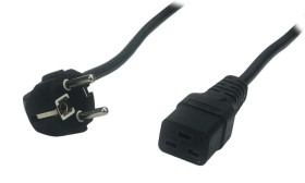 Przewód zasilający CEE7 IEC C19 - POSAC-C19-EUL30 czarny 3m