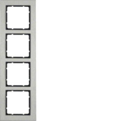 Berker B.7 Ramka poczwórna pozioma stal szlachetna/antracyt 10243606