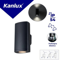 Oprawa elewacyjna ZEVI EL 2GU10 B 2xmax 10W IP54 podwójny dławik kinkiet czarny 38882