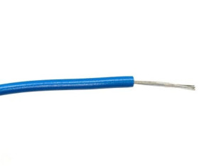 Przewód jednożyłowy linkowy, 0,2 mm², 7/0,2 mm, 24 AWG, PVC, 1 kV AC, Niebieski, dł. 500m, RS PRO