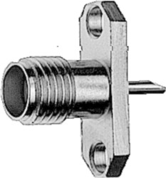 SMA flange socket 50 Ω, straight, 100024677
