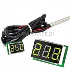 Miernik temp.12V DS18B20 z przew -55~125st.C żółty