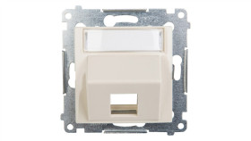 Simon 54 Pokrywa Gniazda Teleinformatycznego Pojedynczego Rj Keystone Skośna...