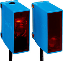 Czujniki fotoelektryczne w obudowie prostokątnej SICK Przełącznik światła/światła ciemnego, PNP zakres 0 → 40 m.