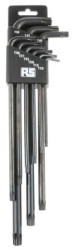 Zestaw kluczy Torx typu L, 9 szt., RS PRO