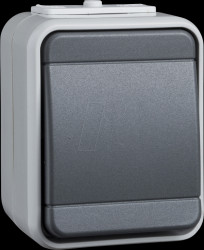 441609 Universal switch, 10 A, IP44, AquaTop, plug-in terminal, grey