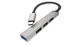 Koncentrator Roline Usb 3.2 Gen 1, 4-Kierunkowy, Kabel Połączeniowy Typu C