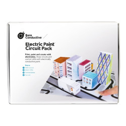 Bare Conductive Electric Paint Circuit Pack - zestaw 10 świecących makiet miasta