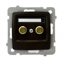 Karo Gniazdo głośnikowe pojedyncze czekoladowy metalik GGN-1S/m/40