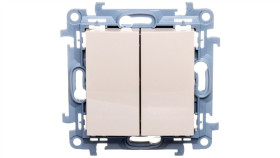 Simon 10 Przycisk Podwójny Kremowy Cp2.01/41