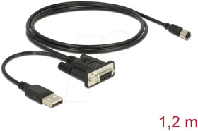 62875 Connection cable, M8 waterproof socket > DB9 socket