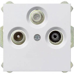 GIRA F100 Gniazdo RTV-SAT końcowe biały połysk