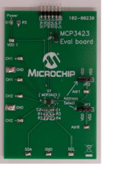 Narzędzie rozwojowe z kategorii „przekształcanie sygnału&#148;, Zestaw testowy, MCP3423 Evaluation Board